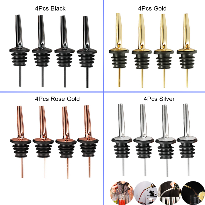 4Pcs Black/Rose Gold/Silver Li - đánh giá và giá Bitters Bottle Set