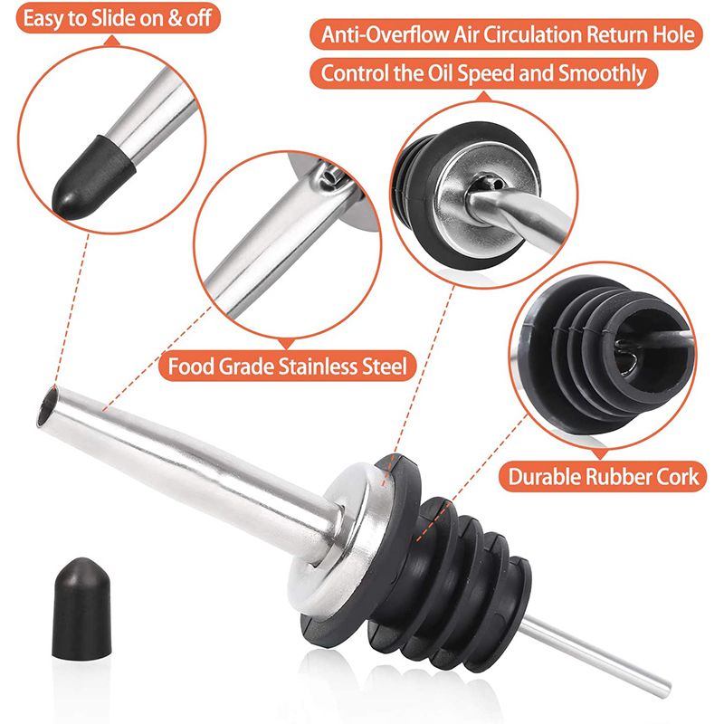 4 Pieces Stainless Steel Class - đánh giá và giá Speed Pourer Cap
